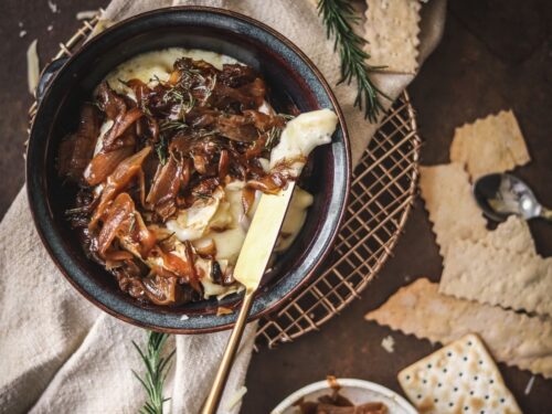 Mini Crustless Balsamic Baked Brie - Natural Comfort Kitchen