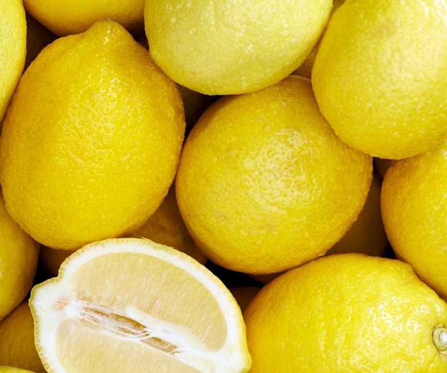 Lemons, with one cut in half