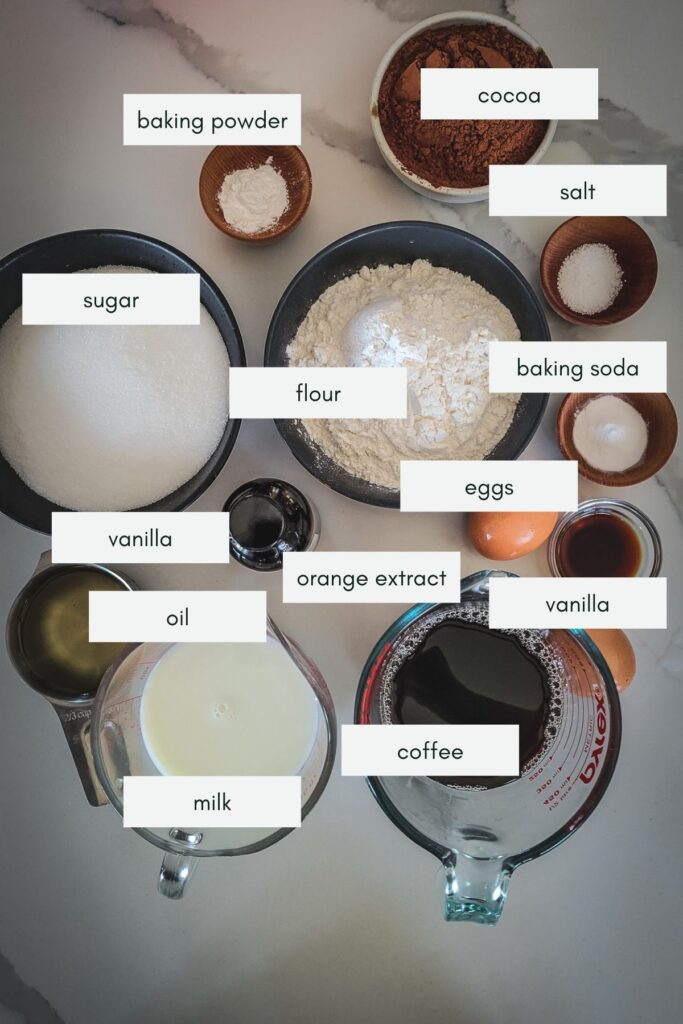 orange chocolate cake ingredients