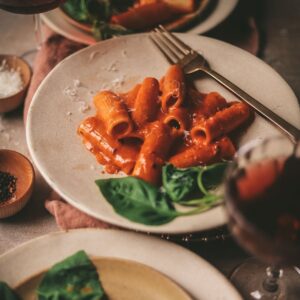 A plate full of gigi hadid pasta