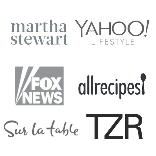 A photo of logos from different media publications