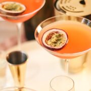 A pornstar martini gin with passion fruit.