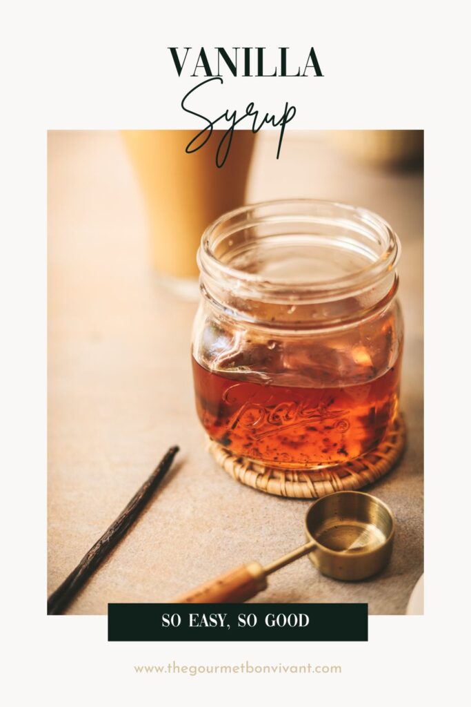 Syrup on a white background with title text - for pinterest.