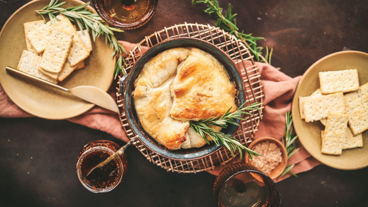 Baked Brie with Fig Jam (easy & elegant)