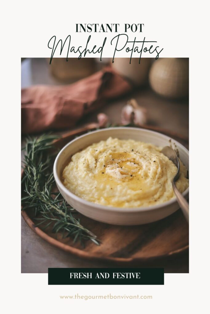 Mashed potatoes on a white background with title text.