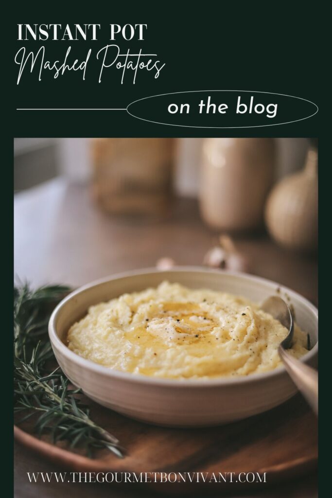 Mashed potatoes on dark green background with title text.