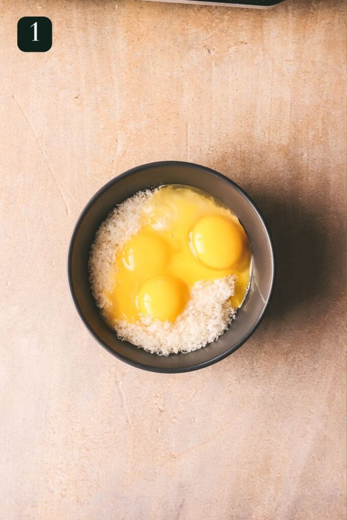 Eggs and Egg yolks in a bowl. 