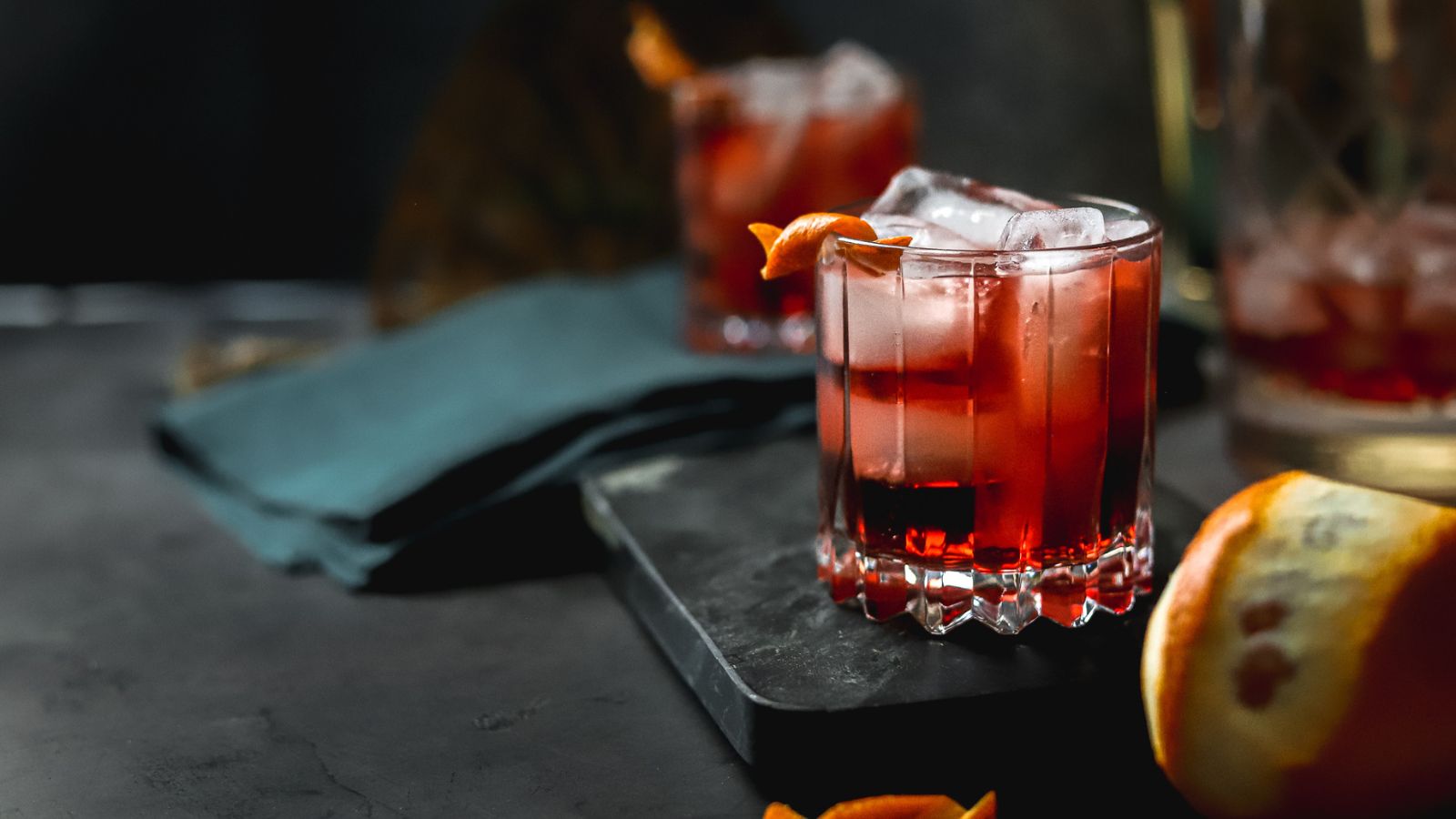The negroni with an orange. 