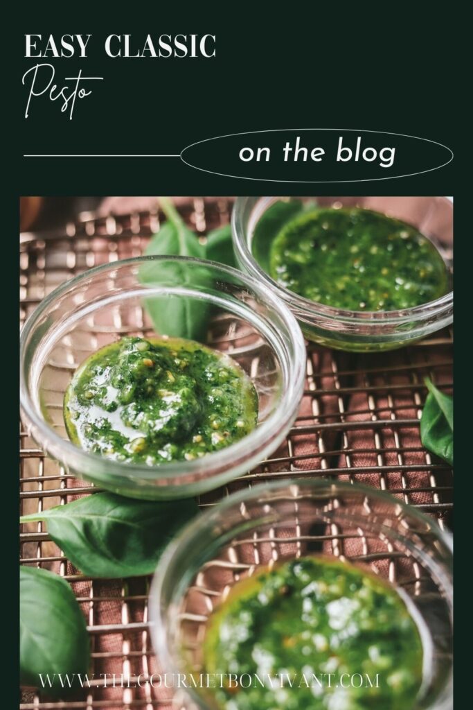Bowls of pesto with title text.