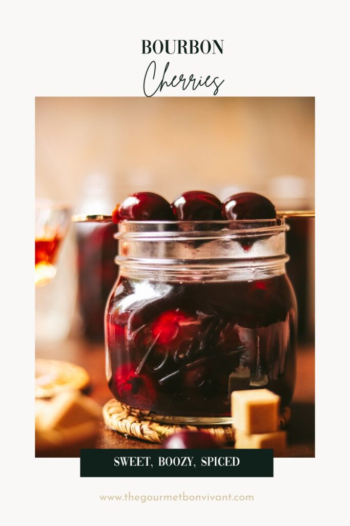 A jar of cherries on white background with title text.