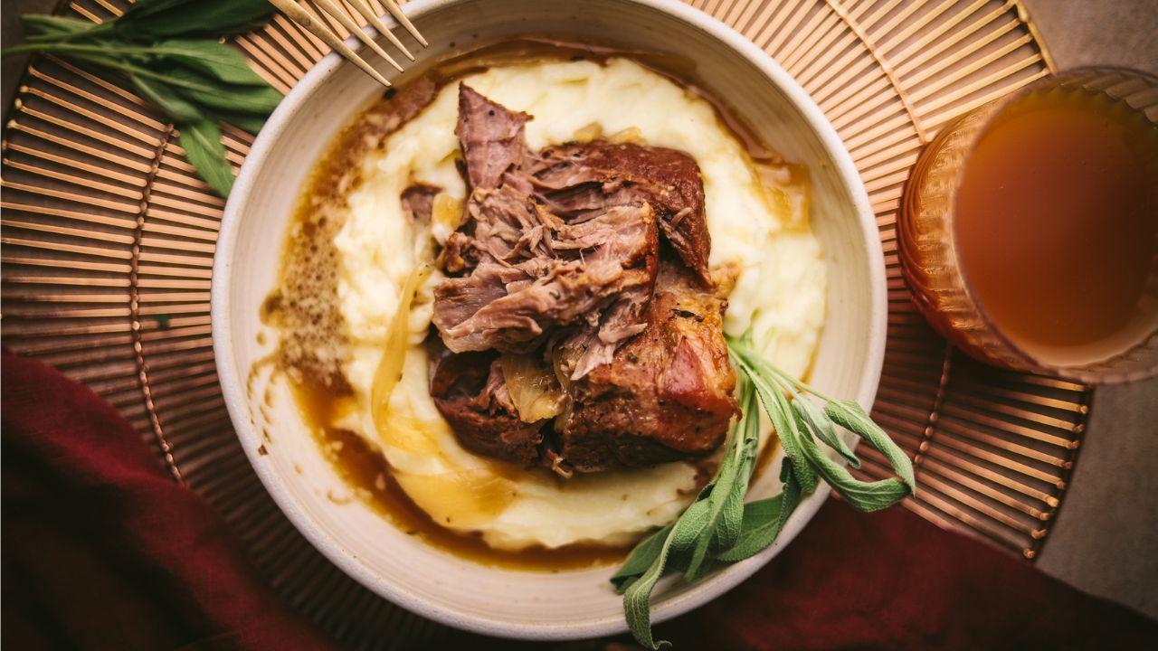 Easy Apple Cider Braised Pork Shoulder